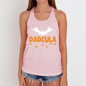 Dadcula Funny Bat Boo Dad Halloween Costume Design Halloween Great Gift Women's Knotted Racerback Tank