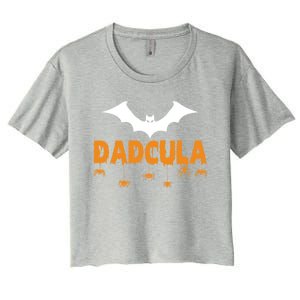 Dadcula Funny Bat Boo Dad Halloween Costume Design Halloween Great Gift Women's Crop Top Tee