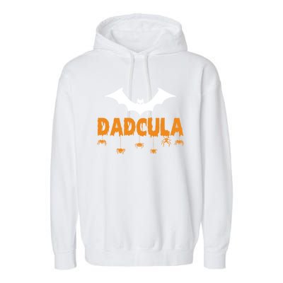 Dadcula Funny Bat Boo Dad Halloween Costume Design Halloween Great Gift Garment-Dyed Fleece Hoodie