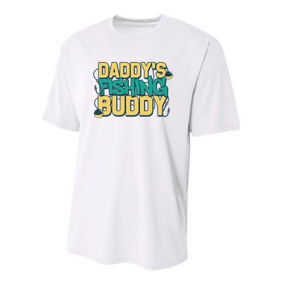 Daddy's Fishing Buddy Dad Son Daughter Fisherman Fish Youth Performance Sprint T-Shirt