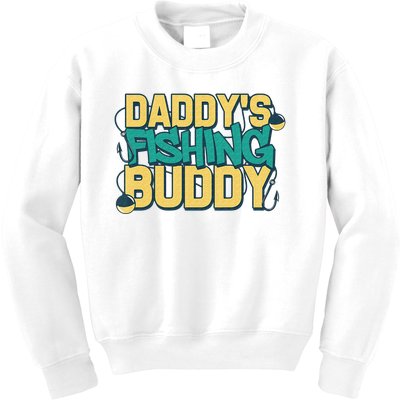 Daddy's Fishing Buddy Dad Son Daughter Fisherman Fish Kids Sweatshirt