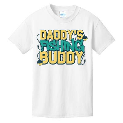 Daddy's Fishing Buddy Dad Son Daughter Fisherman Fish Kids T-Shirt