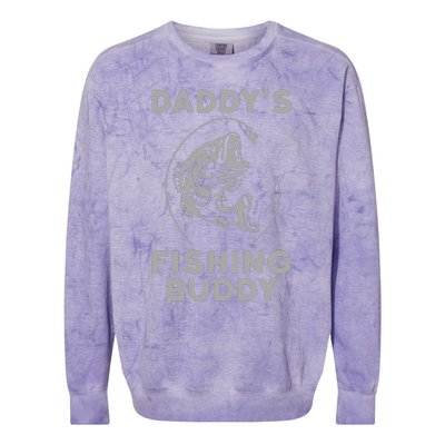 DaddyS Fishing Buddy Perfect Dad Gift Colorblast Crewneck Sweatshirt