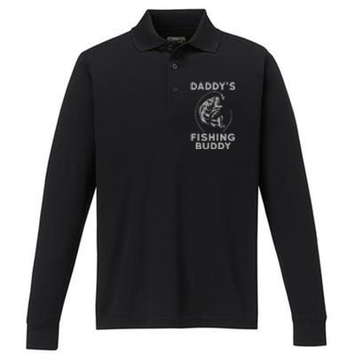 DaddyS Fishing Buddy Perfect Dad Gift Performance Long Sleeve Polo