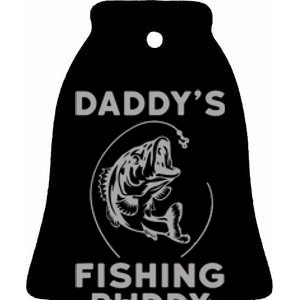 DaddyS Fishing Buddy Perfect Dad Gift Ceramic Bell Ornament