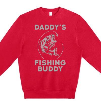 DaddyS Fishing Buddy Perfect Dad Gift Premium Crewneck Sweatshirt