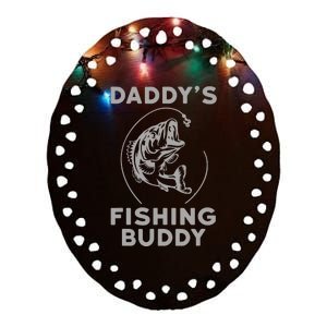 DaddyS Fishing Buddy Perfect Dad Gift Ceramic Oval Ornament