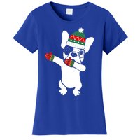 Dabbing French Bulldog Santa Christmas Funny Gift Xmas Meaningful Gift Women's T-Shirt