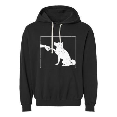 Dog Fist Bump Best Friend Dog Lover Garment-Dyed Fleece Hoodie