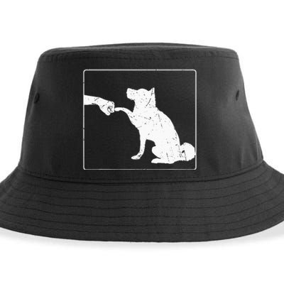 Dog Fist Bump Best Friend Dog Lover Sustainable Bucket Hat