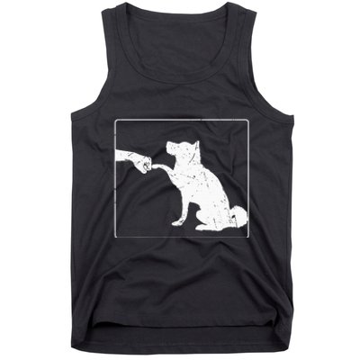 Dog Fist Bump Best Friend Dog Lover Tank Top