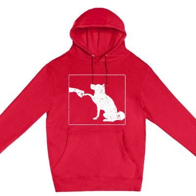 Dog Fist Bump Best Friend Dog Lover Premium Pullover Hoodie