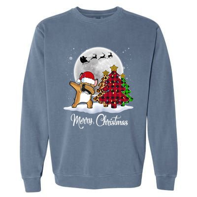 Dabbing French Bulldog Dab Dog Christmas Tree Funny Xmas Gift Garment-Dyed Sweatshirt