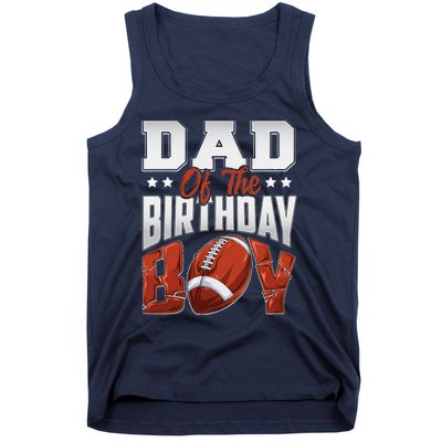 Dad Football Birthday Boy Family Baller Bday Party Tank Top