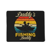 Daddys Fishing Buddy Funny Retro Dad Son Gift For Fisherman Mousepad