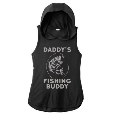 Daddys Fishing Buddy Perfect Dad Gift Ladies PosiCharge Tri-Blend Wicking Draft Hoodie Tank