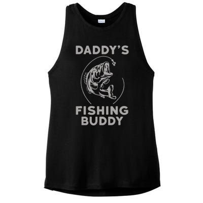 Daddys Fishing Buddy Perfect Dad Gift Ladies PosiCharge Tri-Blend Wicking Tank