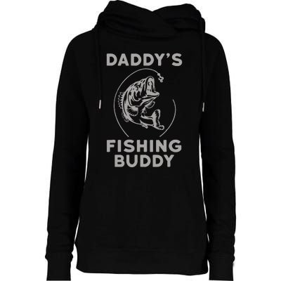 Daddys Fishing Buddy Perfect Dad Gift Womens Funnel Neck Pullover Hood