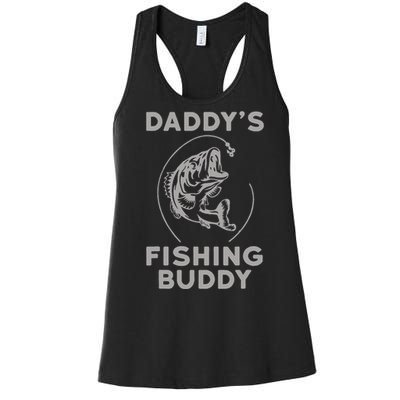 Daddys Fishing Buddy Perfect Dad Gift Women's Racerback Tank