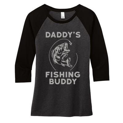 Daddys Fishing Buddy Perfect Dad Gift Women's Tri-Blend 3/4-Sleeve Raglan Shirt