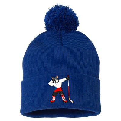 Dabbing French Bulldog Czech Republic Ice Hockey Fans Jersey Gift Pom Pom 12in Knit Beanie