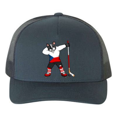 Dabbing French Bulldog Czech Republic Ice Hockey Fans Jersey Gift Yupoong Adult 5-Panel Trucker Hat