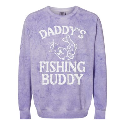 Daddys Fishing Buddy Cute Son Colorblast Crewneck Sweatshirt