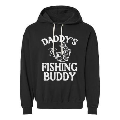 Daddys Fishing Buddy Cute Son Garment-Dyed Fleece Hoodie