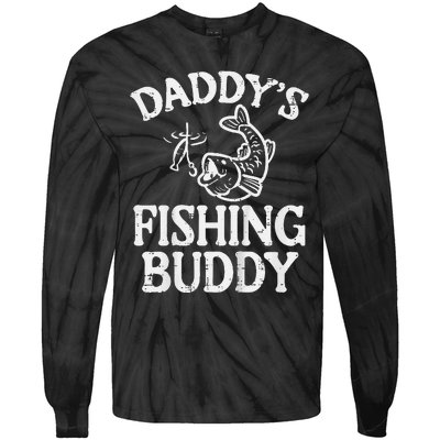 Daddys Fishing Buddy Cute Son Tie-Dye Long Sleeve Shirt