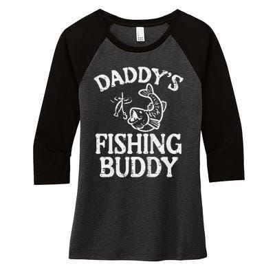 Daddys Fishing Buddy Cute Son Women's Tri-Blend 3/4-Sleeve Raglan Shirt