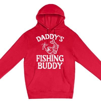 Daddys Fishing Buddy Cute Son Premium Pullover Hoodie