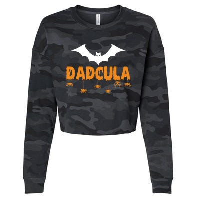 Dadcula Funny Bat Boo Dad Halloween Costume Design Halloween Cool Gift Cropped Pullover Crew