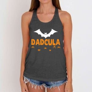 Dadcula Funny Bat Boo Dad Halloween Costume Design Halloween Cool Gift Women's Knotted Racerback Tank