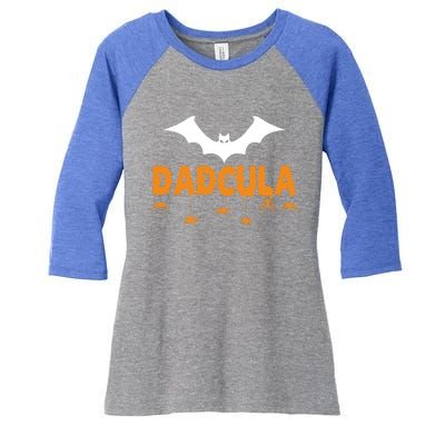 Dadcula Funny Bat Boo Dad Halloween Costume Design Halloween Cool Gift Women's Tri-Blend 3/4-Sleeve Raglan Shirt