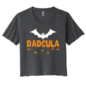 Dadcula Funny Bat Boo Dad Halloween Costume Design Halloween Cool Gift Women's Crop Top Tee