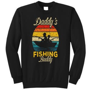 Daddys Fishing Buddy Funny Retro Dad Son Gift For Fisherman Sweatshirt