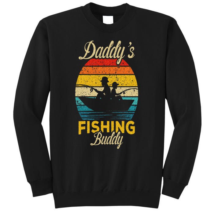 Daddys Fishing Buddy Funny Retro Dad Son Gift For Fisherman Sweatshirt