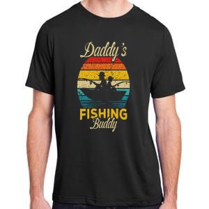 Daddys Fishing Buddy Funny Retro Dad Son Gift For Fisherman Adult ChromaSoft Performance T-Shirt