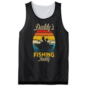 Daddys Fishing Buddy Funny Retro Dad Son Gift For Fisherman Mesh Reversible Basketball Jersey Tank