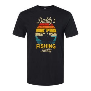 Daddys Fishing Buddy Funny Retro Dad Son Gift For Fisherman Softstyle CVC T-Shirt