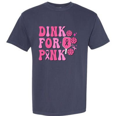 Dink For Breast Cancer Awareness Pickleball Ribbon Garment-Dyed Heavyweight T-Shirt