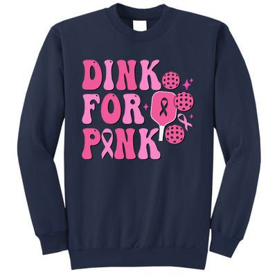 Dink For Breast Cancer Awareness Pickleball Ribbon Sweatshirt