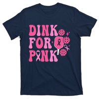 Dink For Breast Cancer Awareness Pickleball Ribbon T-Shirt