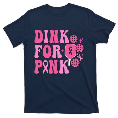 Dink For Breast Cancer Awareness Pickleball Ribbon T-Shirt