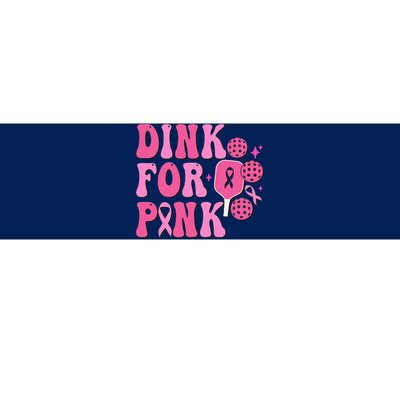 Dink For Breast Cancer Awareness Pickleball Ribbon Bumper Sticker