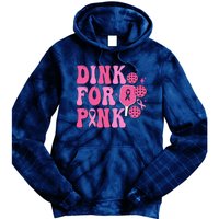 Dink For Breast Cancer Awareness Pickleball Ribbon Tie Dye Hoodie