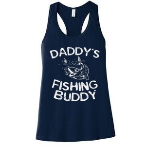 DaddyS Fishing Buddy Young Fisherman Women's Racerback Tank