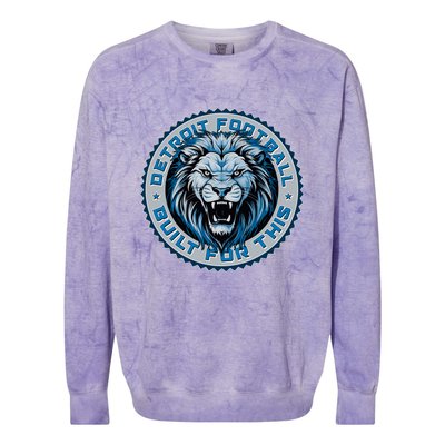 Detroit Football Built For This Football Sport Fan Colorblast Crewneck Sweatshirt