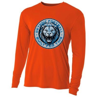 Detroit Football Built For This Football Sport Fan Cooling Performance Long Sleeve Crew