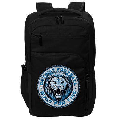 Detroit Football Built For This Football Sport Fan Impact Tech Backpack